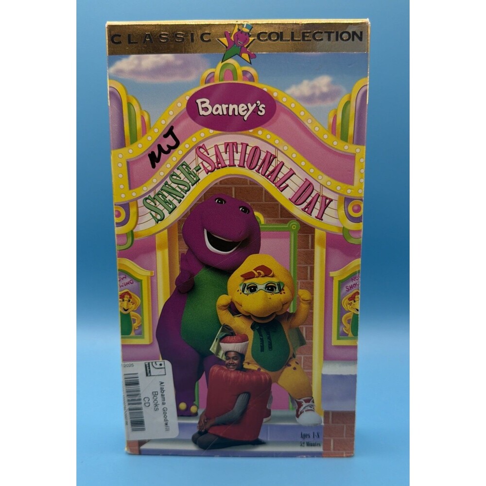 Barney's Sense-Sational Day VHS 1997 Never Seen on TV Kids Educational Collectib